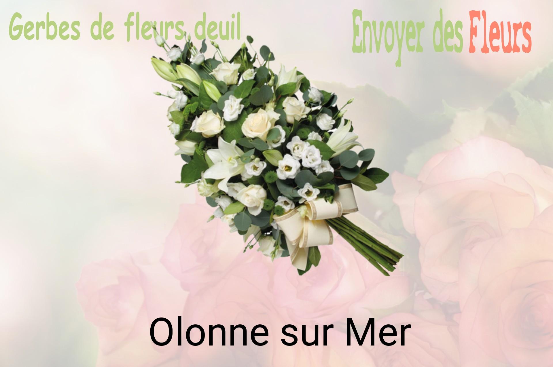 Gerbe de fleurs de deuil livrée à Olonne-sur-Mer